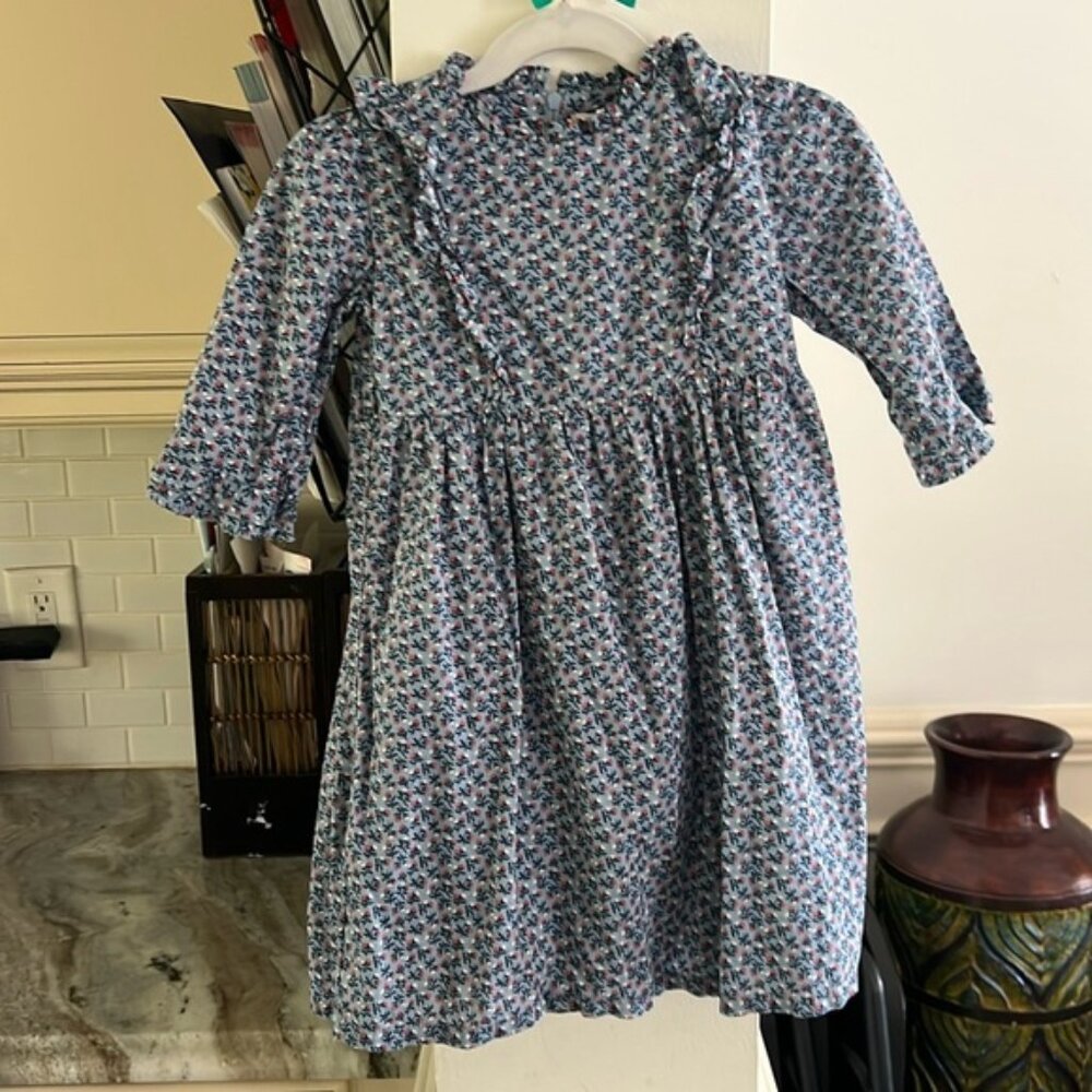 Hope & Henry Girls Organic Ruffle Trim Party Dress